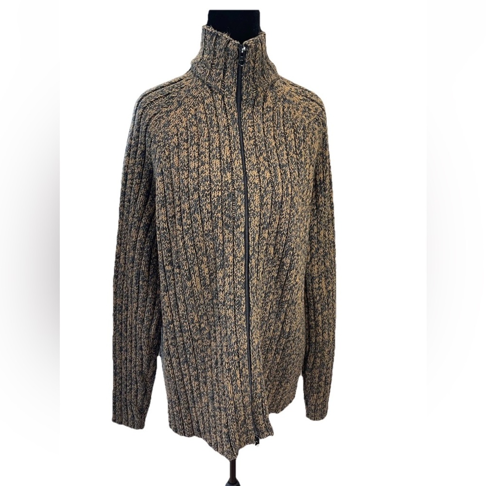 Express VTG 90s/Y2K chunky knit marled ladies full‎ zip up sweater size large